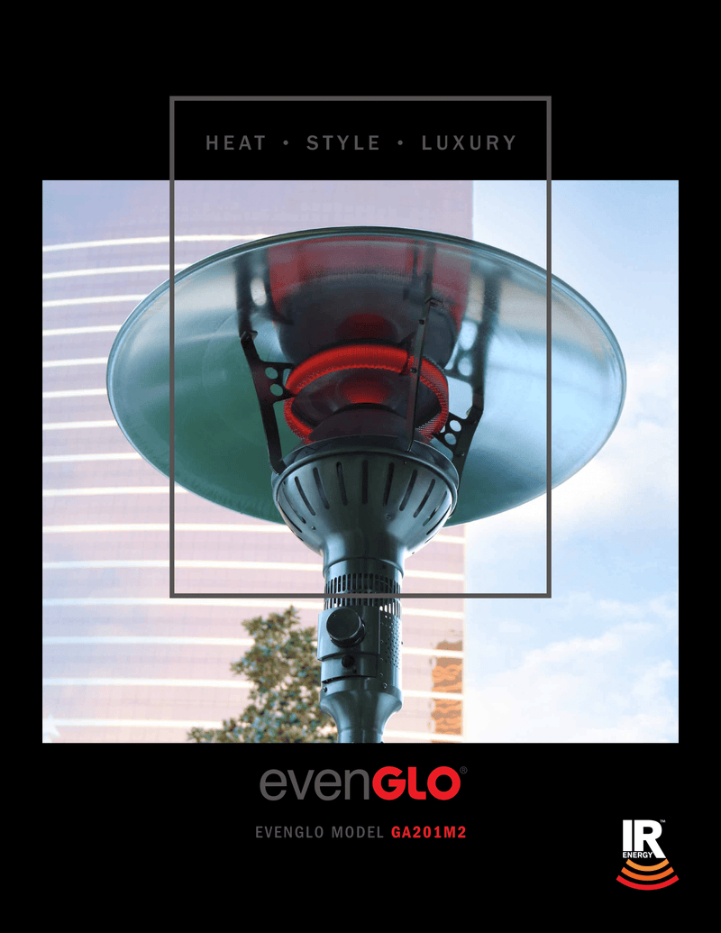 EvenGLO Portable Propane Patio Heater - Stainless Steel Finish